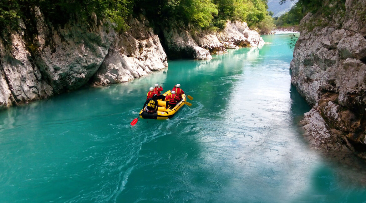 Rafting on the Soča River