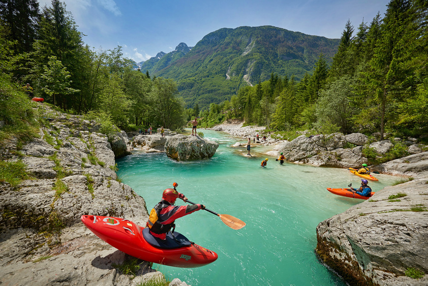 Rafting on the Soča River